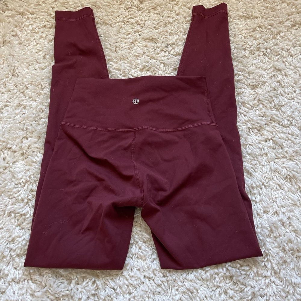 burgundy lululemon leggings
